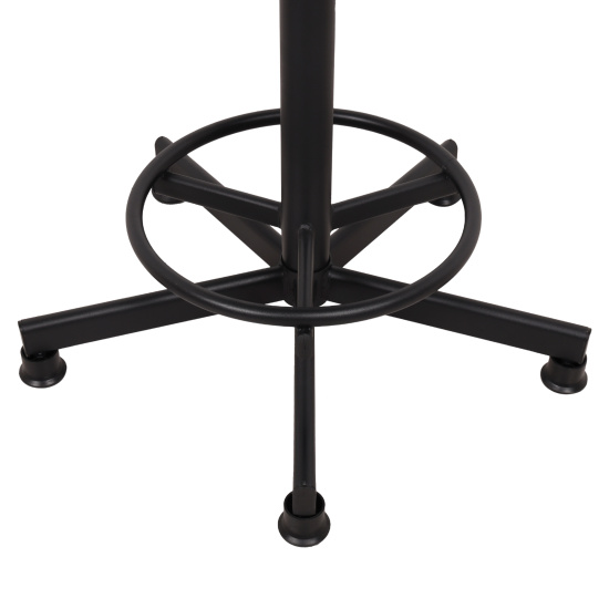 Кресло офисное РС 37, без спинки, винт, кожзам черный, крестовина металл/черный/стопки РС01.00.37