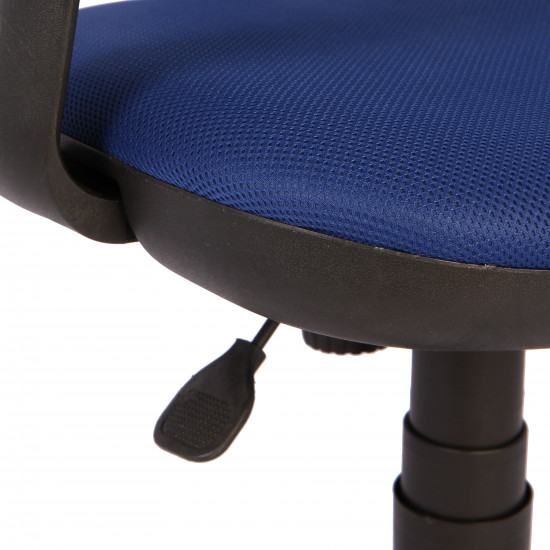 Кресло офисное Флеш Profi Т-образн. подлок., спинка сетка черная, сидушка TW синяя