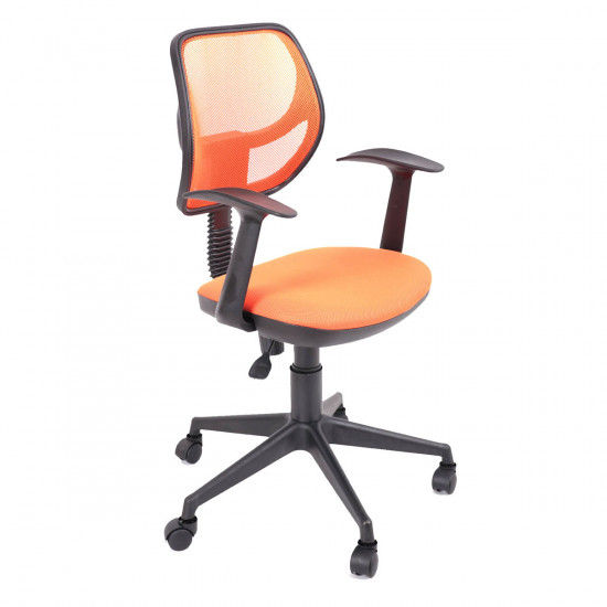 Кресло офисное Флеш Profi Т-образн. подлок.сетка оранжевая W013-TW