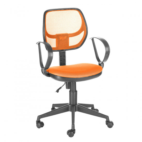 Кресло офисное Флеш Profi Рондо сетка W013/TW ткань оранжевая