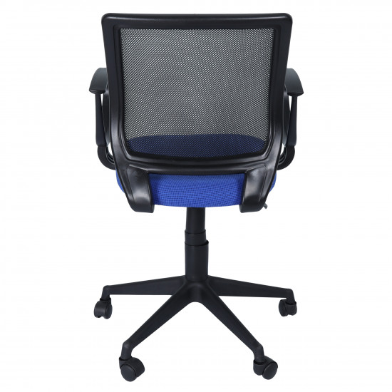 Кресло офисное Эксперт Рондо В-12 ткань синяя в рубчик
