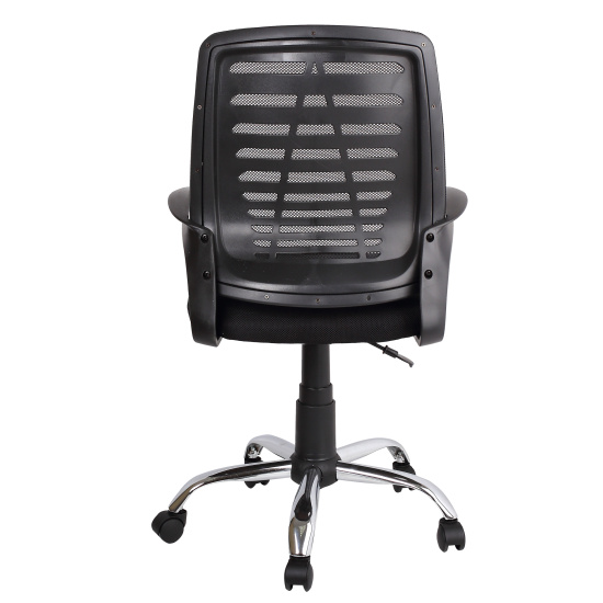 Кресло офисное Ирис стандарт-хром спинка черная, сидушка TW-черный №11 Кресло офисное Ирис стандарт-хром спинка черная, сидушка TW-черный №11