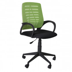 Кресло офисное Ирис стандарт спинка салатовая W-16, сидушка TW-черная