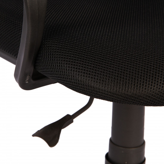Кресло офисное Ирис стандарт спинка синяя W-05, сидушка TW-черная