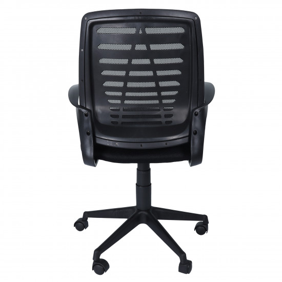 Кресло офисное Ирис стандарт спинка черная, сидушка TW-11 черная