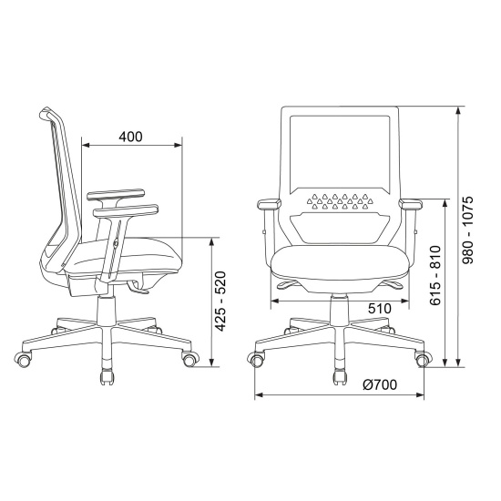 Кресло офисное МС-611N TW-01 38-418 сетка черная Кресло офисное МС-611N TW-01 38-418 сетка черная