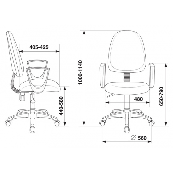 Кресло офисное CH-1300N/3С06 ткань синяя
