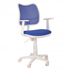 Кресло офисное CH-W797 BL TW-10 ткань синяя, пластик белый