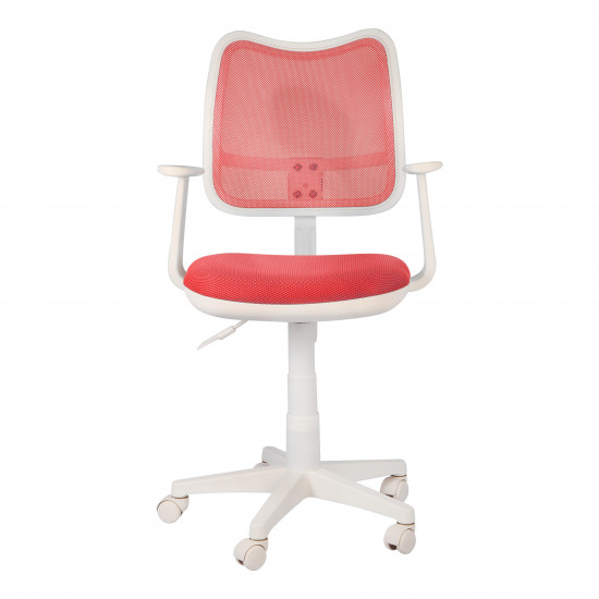 Кресло офисное CH-W797 R TW-97N /TW35N ткань красная, пластик белый