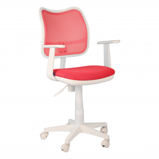 Кресло офисное CH-W797 R TW-97N /TW35N ткань красная, пластик белый