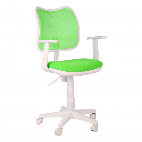 Кресло офисное CH-W797 SDTW-18 ткань салатовая, пластик белый