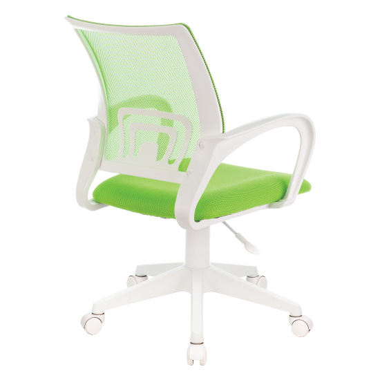 Кресло офисное CH-W695NLT TW-03А спинка сетка салатовая, TW-18 сидушка салатовая, пластик белый