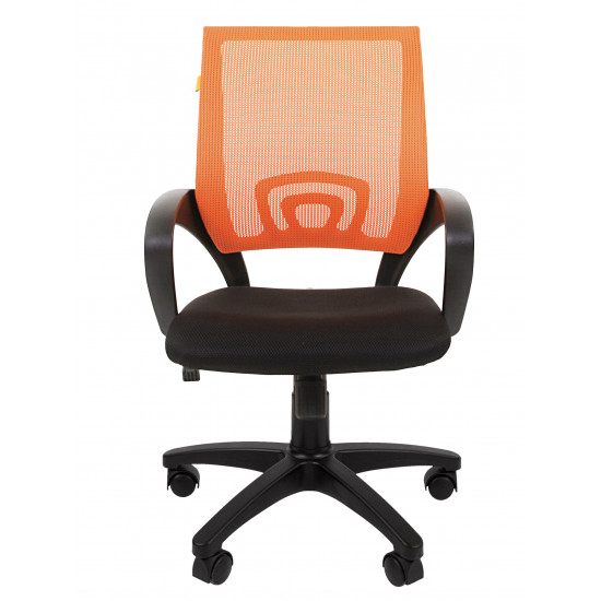 Кресло офисное CH-696 TW спинка сетка оранжевая, сидушка черная