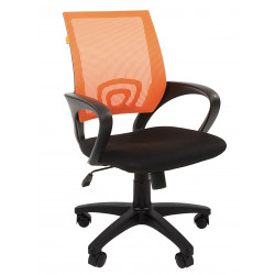 Кресло офисное CH-696 TW спинка сетка оранжевая, сидушка черная