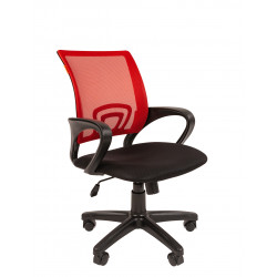 Кресло офисное CH-696 TW спинка сетка красная, сидушка черная