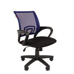 Кресло офисное CH-696 TW 05 спинка сетка синяя, сидушка черная