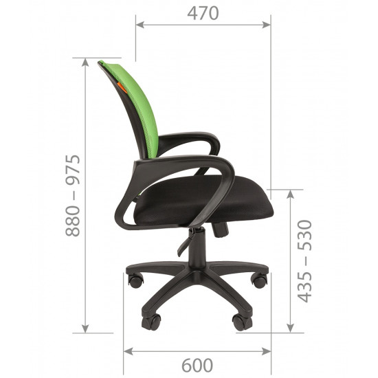 Кресло офисное CH-696 TW 01 спинка сетка черная, сидушка черная