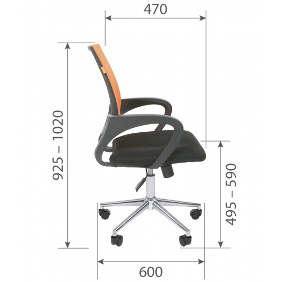 Кресло офисное CH-696 TW 01 спинка сетка черная, сидушка черная, крестовина хром