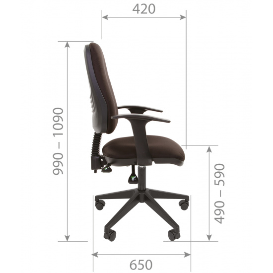 Кресло офисное CH-661 15-21 ткань черная