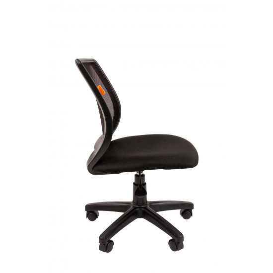 Кресло офисное СН-699, без подлокотников, ткань черная, сетка черная