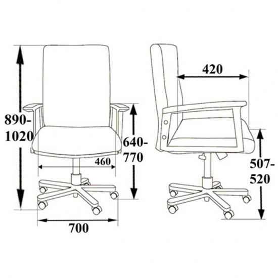 Кресло офисное Samba GTP CHR61 V-01 1.007 кожзам белый, подлокотник бук, крестовина хром (box-2)