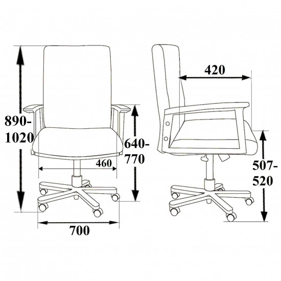 Кресло офисное Samba GTP V-16 1.031 кожзам бордовый, подлокотник орех, крестовина хром