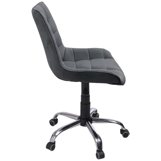 Кресло офисное Феликс G, ткань Velur V-32 серый, крестовина хром