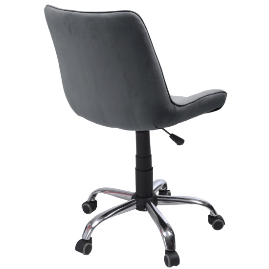 Кресло офисное Феликс G, ткань Velur V-32 серый, крестовина хром