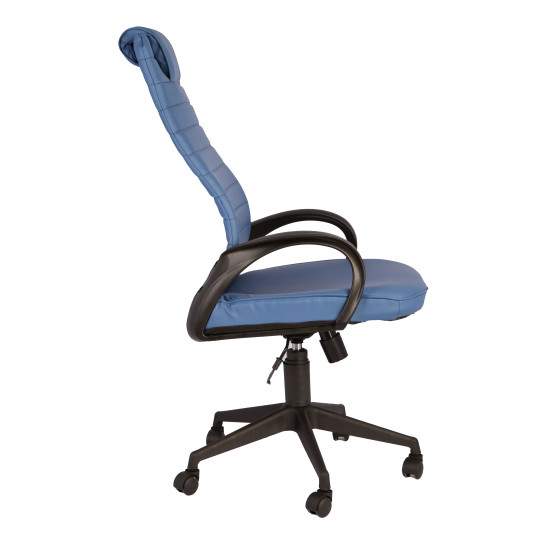Кресло руководителя Квест кожзам синий (ультра)