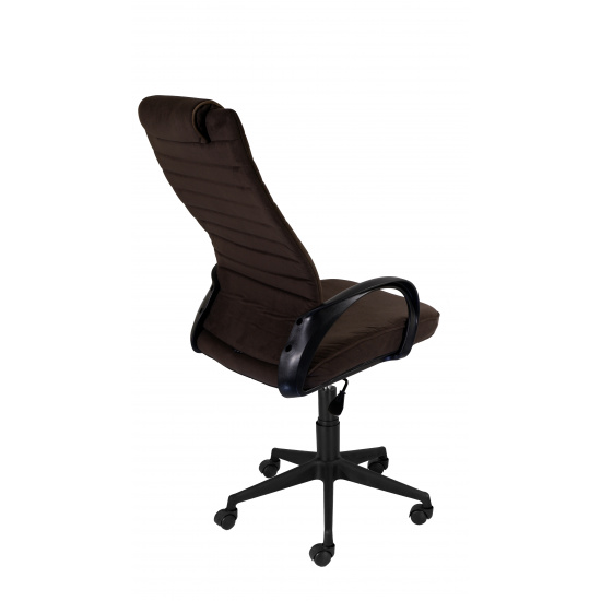 Кресло руководителя Квест Neo-09 флок коричневый, кант 03 бежевый (ультра)