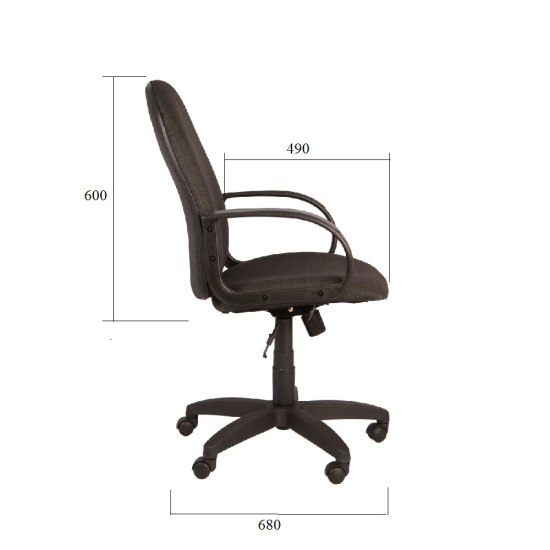 Кресло руководителя Вега В-14 ткань черная (ультра)