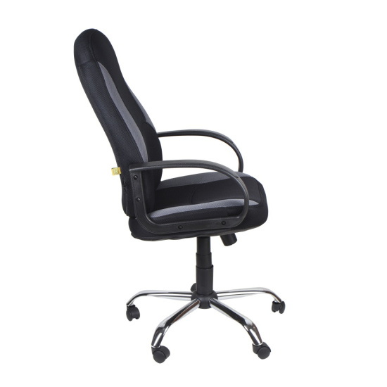 Кресло руководителя Амиго 783 Хром TW11-TW12, сетка черно-серая (ультра)