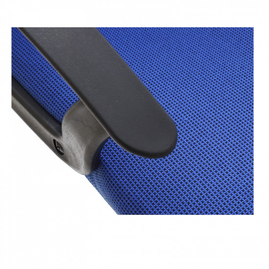 Кресло руководителя Амиго В-12 ткань синяя в рубчик (ультра)