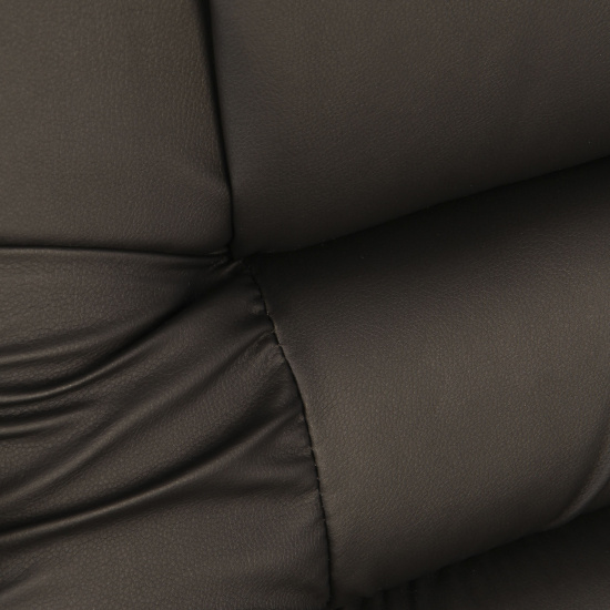 Кресло руководителя Бруно хром кожзам черный (ультра)