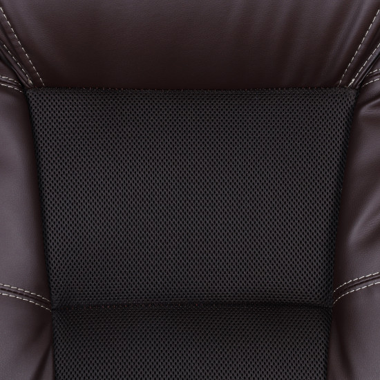 Кресло руководителя Оптима кожзам коричневый, TW коричневый (ультра)