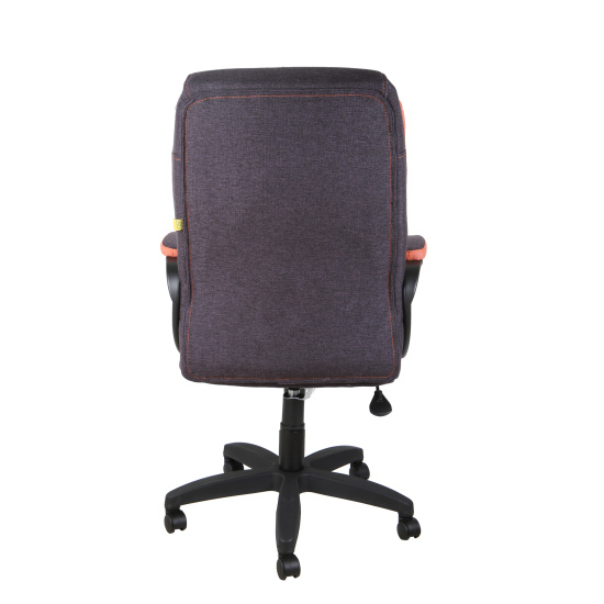 Кресло руководителя Оптима Номе КФ13-28 ткань серо-оранжевая (ультра)