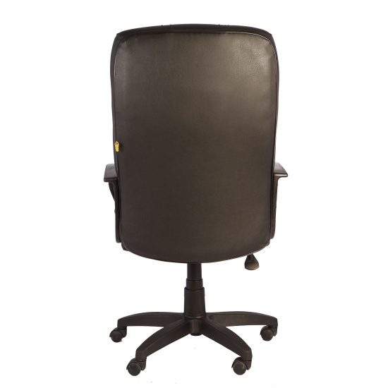 Кресло руководителя Атлант кожа черная (ультра)