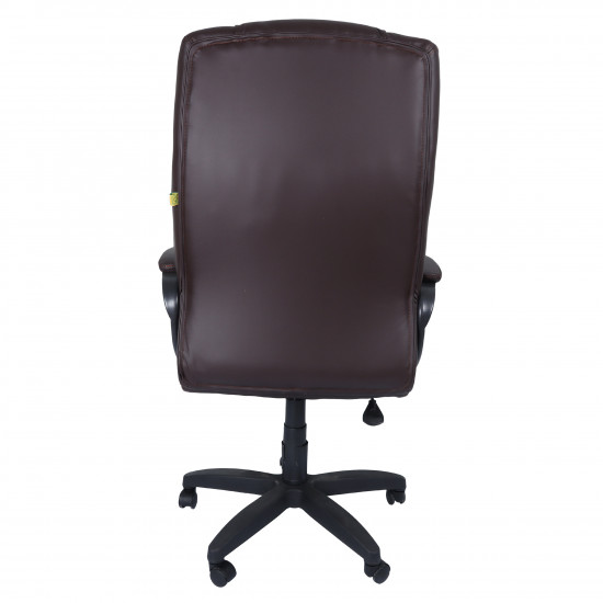 Кресло руководителя Хилтон кожзам коричневый (ультра)