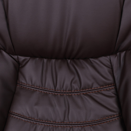 Кресло руководителя Хилтон кожзам коричневый (ультра)