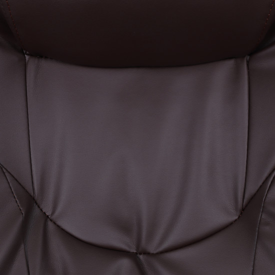 Кресло руководителя Гелиос кожзам коричневый (ультра)