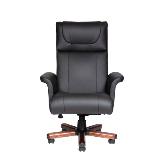 Кресло руководителя Napoli A VIP кожа черная, подлокотник тай