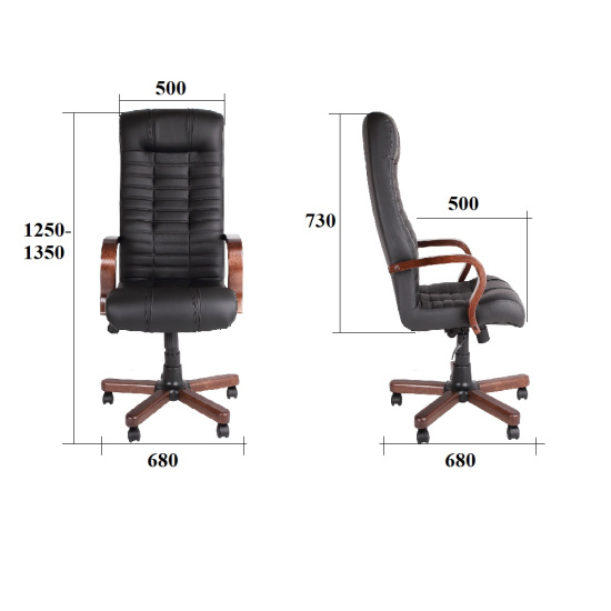 Кресло руководителя Атлант С-11, ткань черная, ТГ