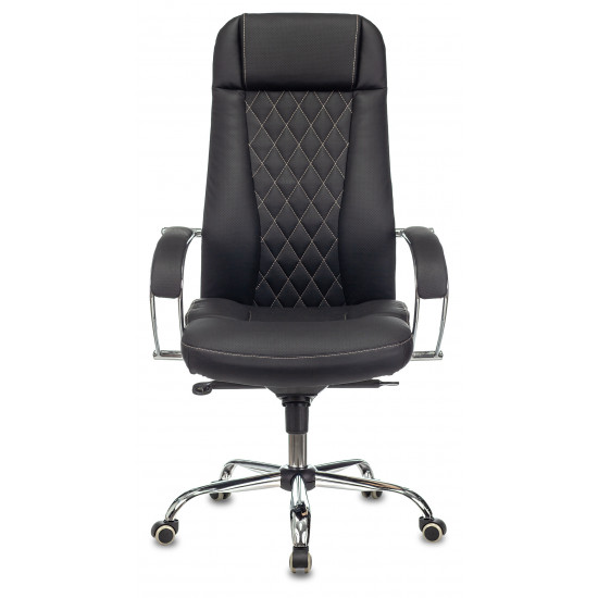 Кресло руководителя СН-609SL/Eco кожзам черный, крестовина металл