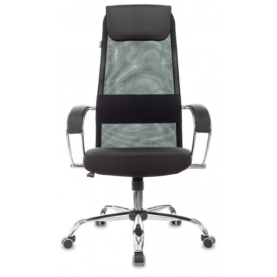 Кресло руководителя СН-607SL Tw-01 Neo Black сетка черная, ткань черная, крестовина металл