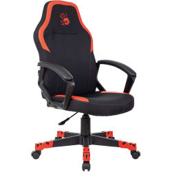 Кресло игровое A4Tech Bloody GC-190 ткань черная, кожзам красный