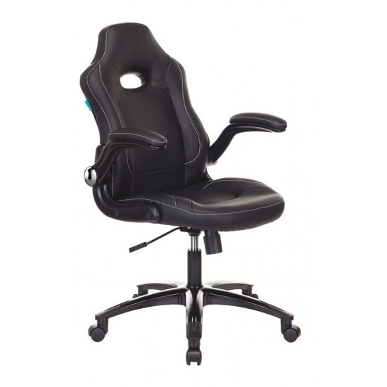 Кресло игровое Viking-1N/Black кожзам черный
