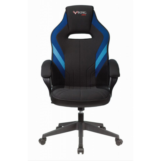Кресло игровое Viking 3 Zombie Aero ткань черно-синяя, кожзам черный