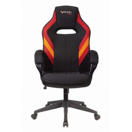 Кресло игровое Viking 3 Zombie Aero ткань черно-красная, кожзам черный