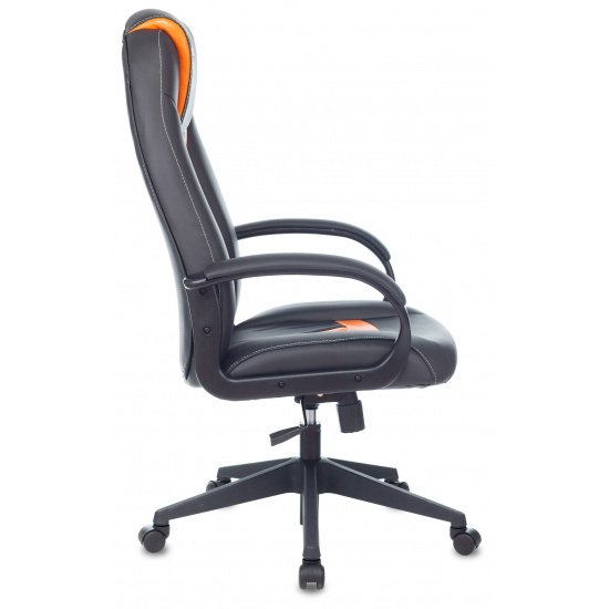 Кресло игровое Zombie 8 Orange, кожзам черно-оранжевый
