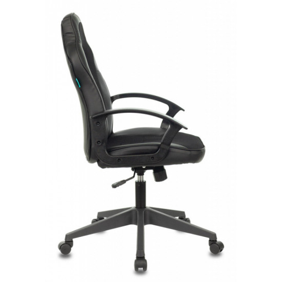Кресло игровое Viking-11, ткань черная, кожзам черный